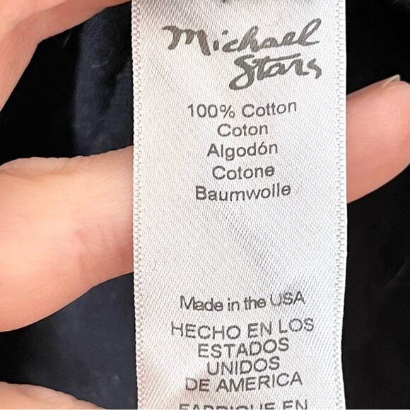 Michael Stars Muslin Long Sleeve Shirt Dress Midi Women’s size XS Black - Picture 9 of 12